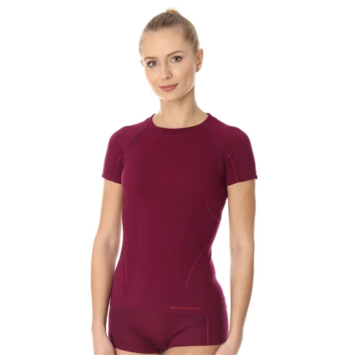 Koszulka damska Active Wool - śliwkowy Darmowa dostawa