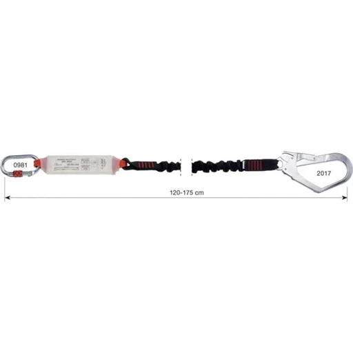 Lonża I Shock Absorber 120-175 cm Bezpieczne zakupy