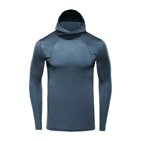 Nowość Gurla Merino Hoody Baselayer Longsleeve Men dark slate.S