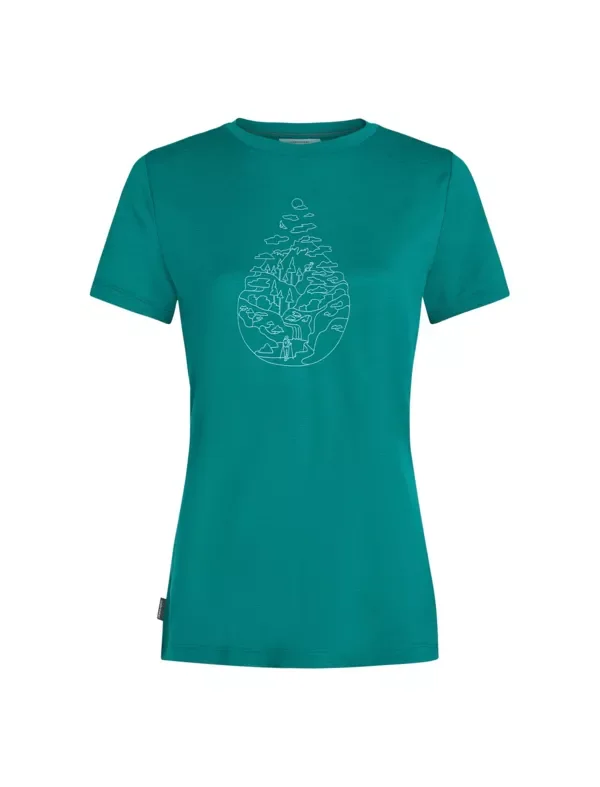 Koszulka Icebreaker Merino 150 Tech Lite III SS Tee Hike Path Women Zamów teraz