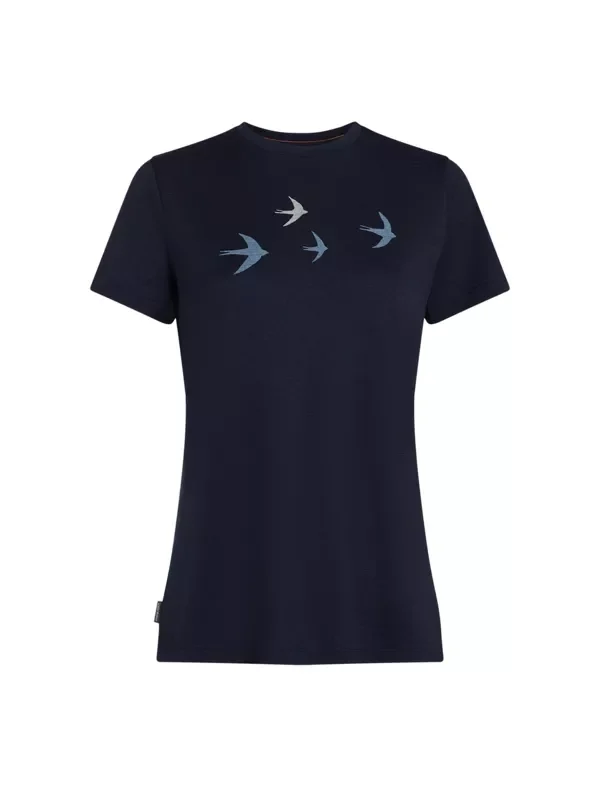 Koszulka Icebreaker Merino 150 Tech Lite SS Tee Bird Transit Women Wyprzedaż