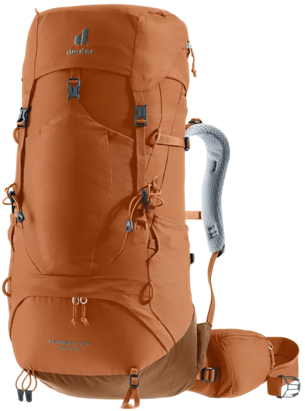 Promocja Plecak damski trekkingowy Deuter Aircontact Lite 35 + 10 SL - pecan/mocha