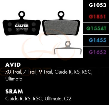 Okładziny hamul. Galfer AVID/SRAM FD459 ADVANCED Ostatnia szansa