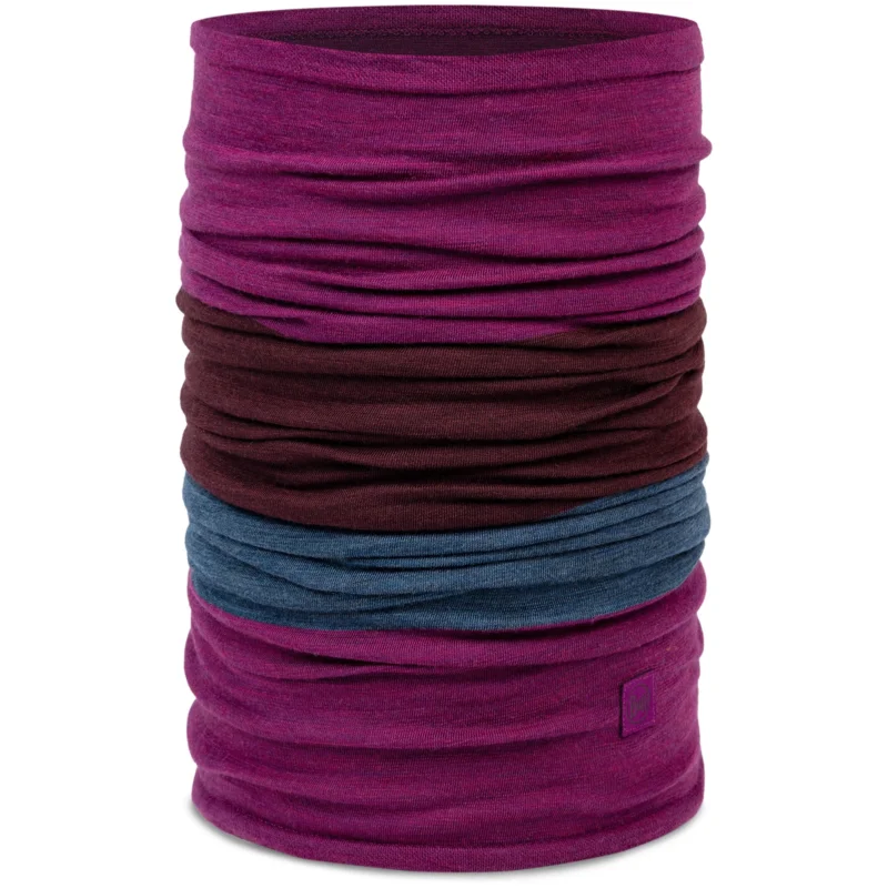Bandana BUFF Merino Move Block Magenta Taniej