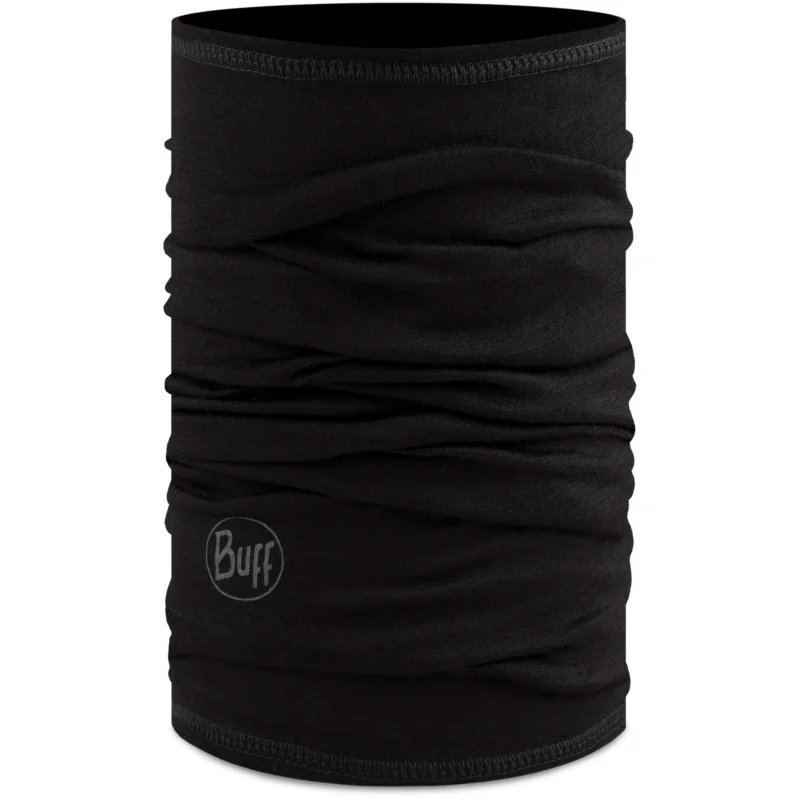 Bandana dziecięca BUFF Merino Lightweight Solid Black Promocja