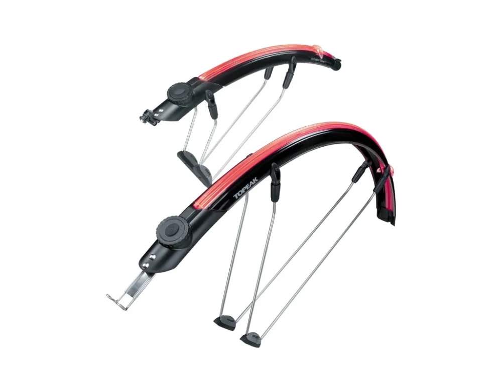 Bezpieczne zakupy Błotniki rowerowe Topeak Defender X SET iGLOW 700 x 25C