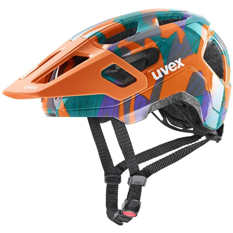 Taniej Kask rowerowy Uvex React Junior papaya camo
