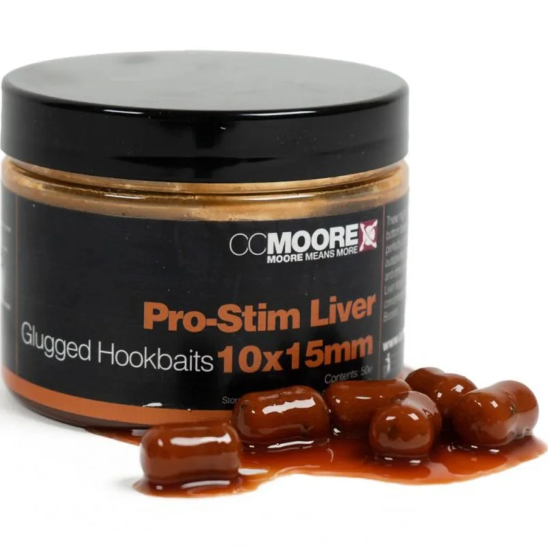 Kulki CC Moore Pro-Stim Liver Glugged Hookbaits 10x15mm Popularny