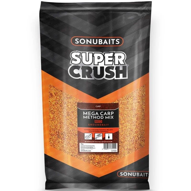 Zanęta Sonubaits Supercrush Mega Carp Method Mix Red 2kg Nie przegap