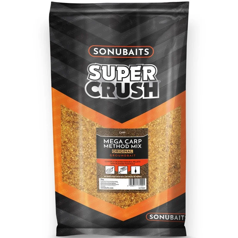 Popularny Zanęta Sonubaits Supercrush Mega Carp Method Mix Original 2kg