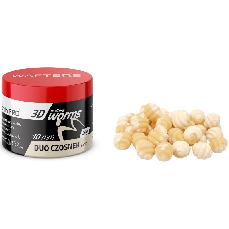 Wafters MatchPro 3D Worms Wafters Duo Garlic 10mm 20g Bezpieczna płatność