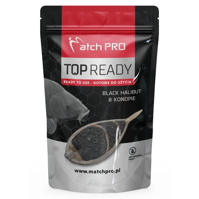 Zniżka Gotowa Zanęta MatchPro Ready Methodmix Black Halibut & Konopie 700g