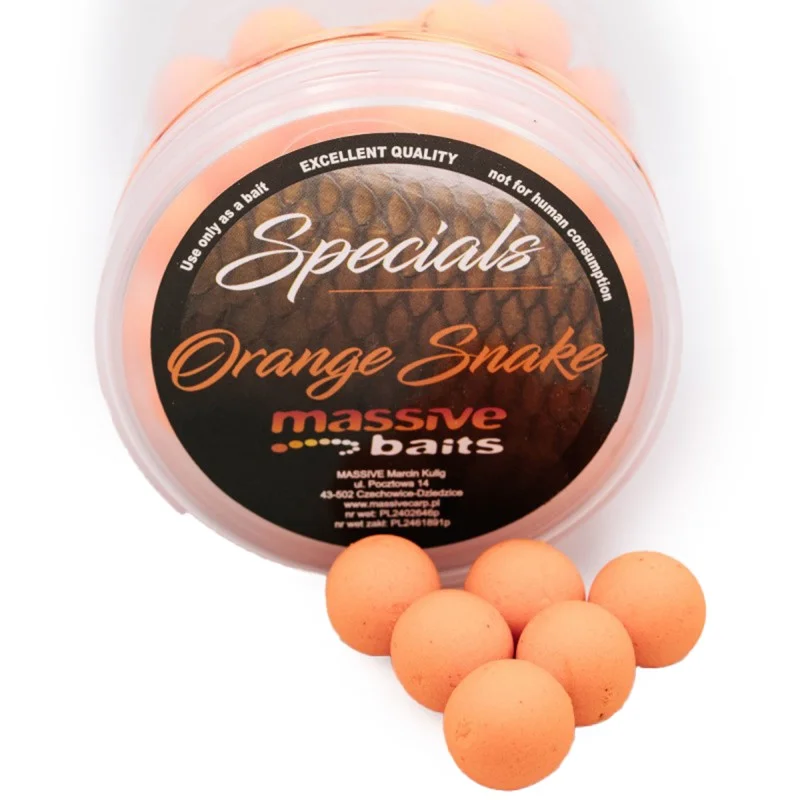 Łatwy zwrot Kulki Massive Baits Top Shelf Pop-Ups Orange Snake 14mm