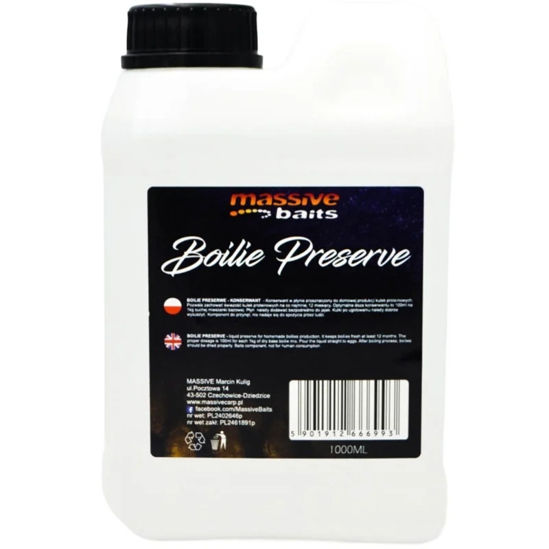 Liquid Massive Baits Boilie Preserve Glikol 1l Najlepsza cena