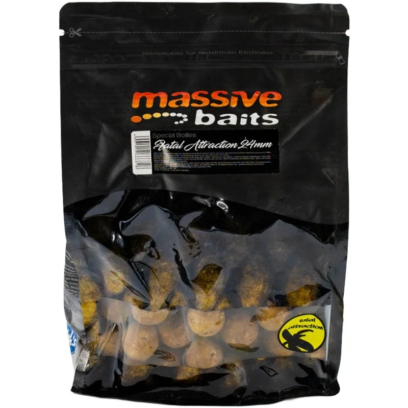 Ograniczona ilość Kulki Massive Baits Top Shelf Boilies Fatal Attraction 24mm *Robin Gold® 1kg