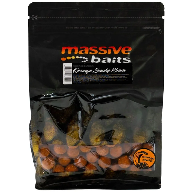 Kulki Massive Baits Top Shelf Boilies Orange Snake *Robin Orange® 18mm 1kg Obniżka ceny