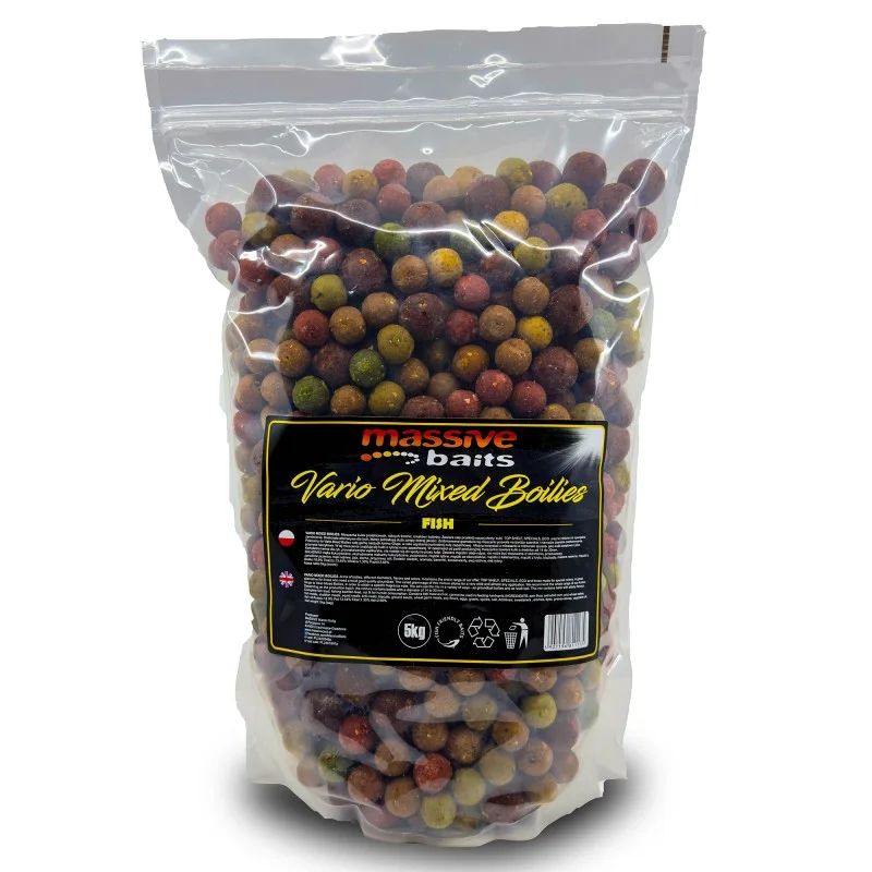 Kulki Massive Baits Fish Vario Mixed Boiles 14/18/24mm 5kg Worek Wyprzedaż