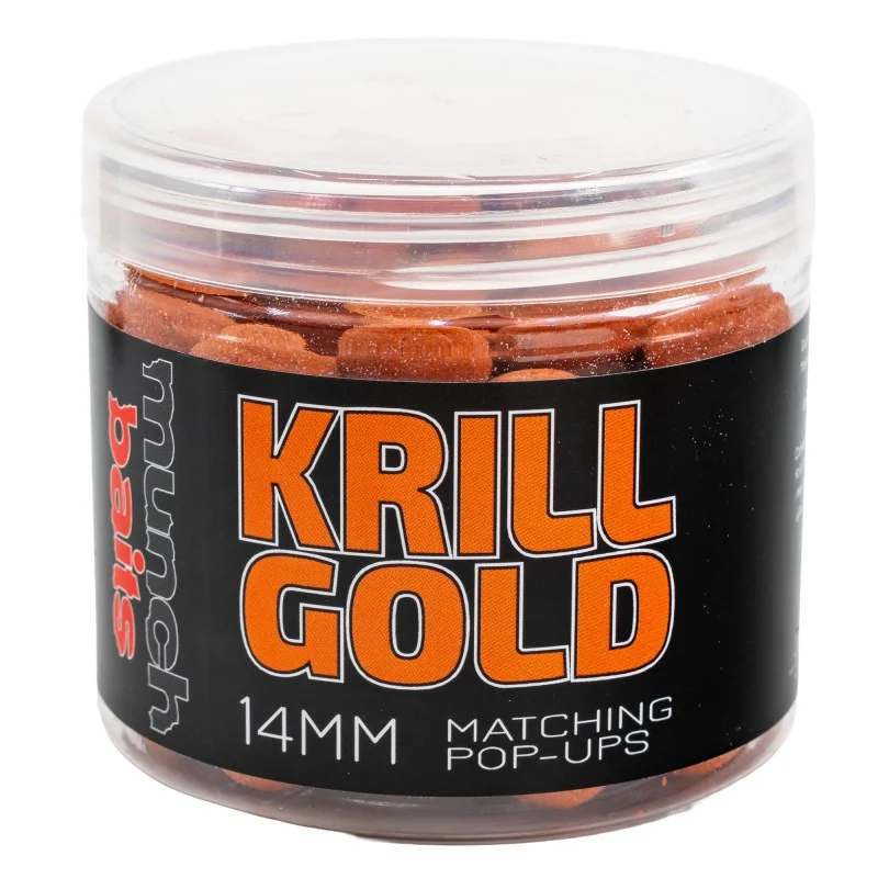 Kulki Munch Baits Pop Ups Krill Gold Matching 14mm Tani