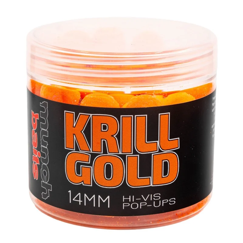 Kulki Munch Baits Pop Ups Krill Gold Hi-Vis 14mm Rabat