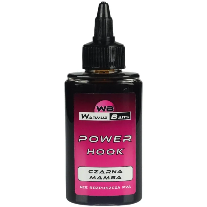Liquid Warmuz Baits Czarna Mamba Hook 90ml Łatwy zwrot