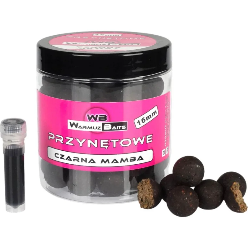 Kup teraz Kulki Haczykowe Warmuz Baits Czarna Mamba 16mm 250ml + Dopalacz