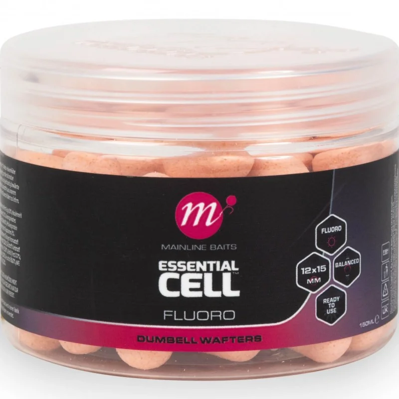 Kulki Mainline Essential Cell Fluoro Dumbell Wafters 12x15mm Pink Ograniczona ilość
