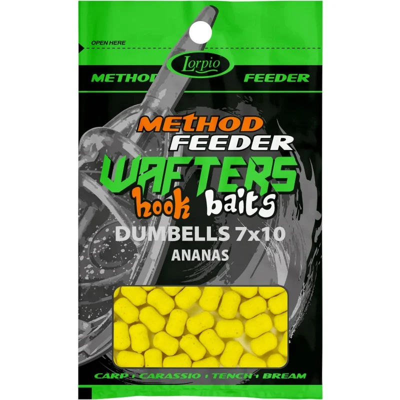 Hit sprzedaży Kulki Lorpio Hook Baits Wafters Dumbells 7x10mm Ananas 15g