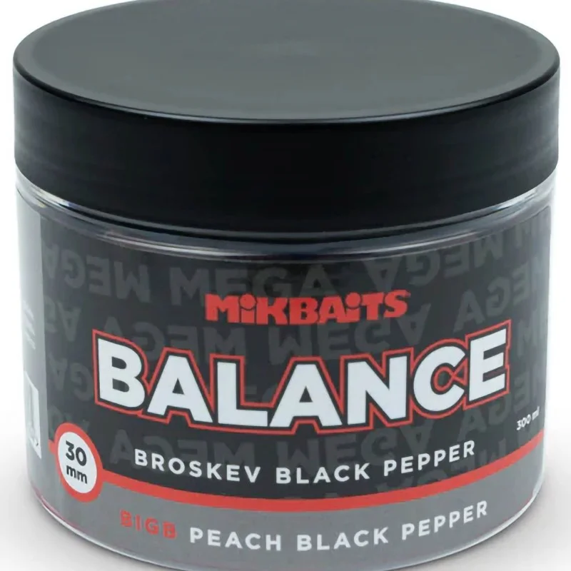 Cena promocyjna Kulki Mikbaits Mega BALANCE 300ml - BigB Brzoskwinia Pieprz 30mm