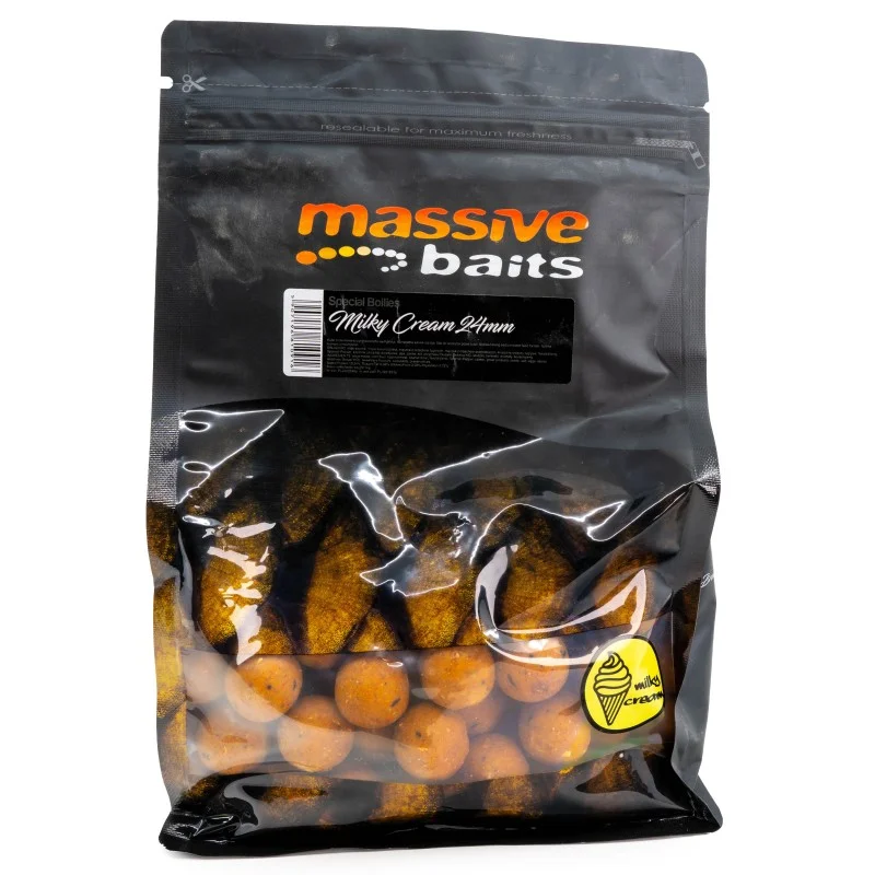 Szybka wysyłka Kulki Massive Baits Special Boilies Milky Cream 24mm 1kg