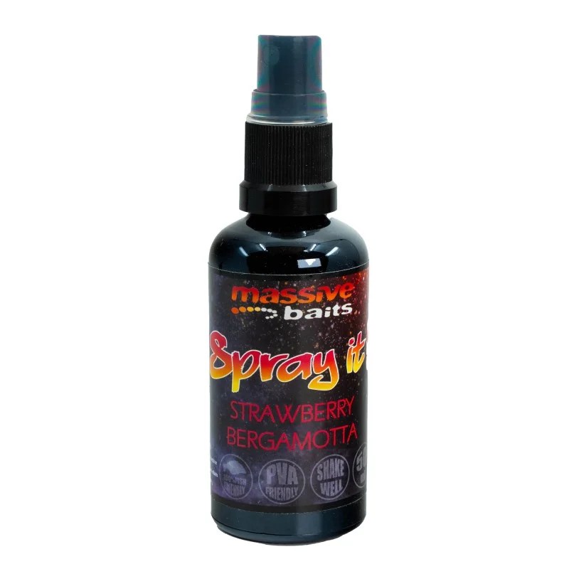 Najlepsza cena Spray Massive Baits SprayIT Strawberry Bergamotta 50ml