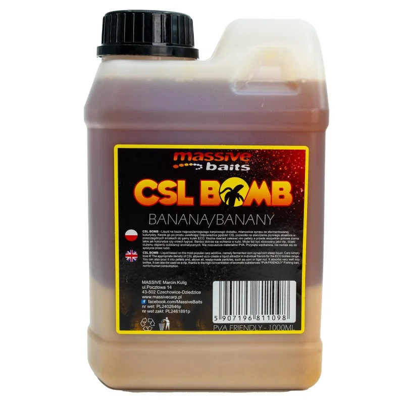 Liquid Massive Baits CSL Boomb Banana 1l Do wyczerpania zapasów