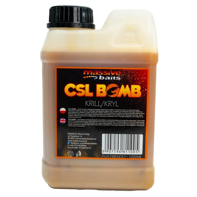 Liquid Massive Baits CSL Boomb Krill 1l Zamów teraz