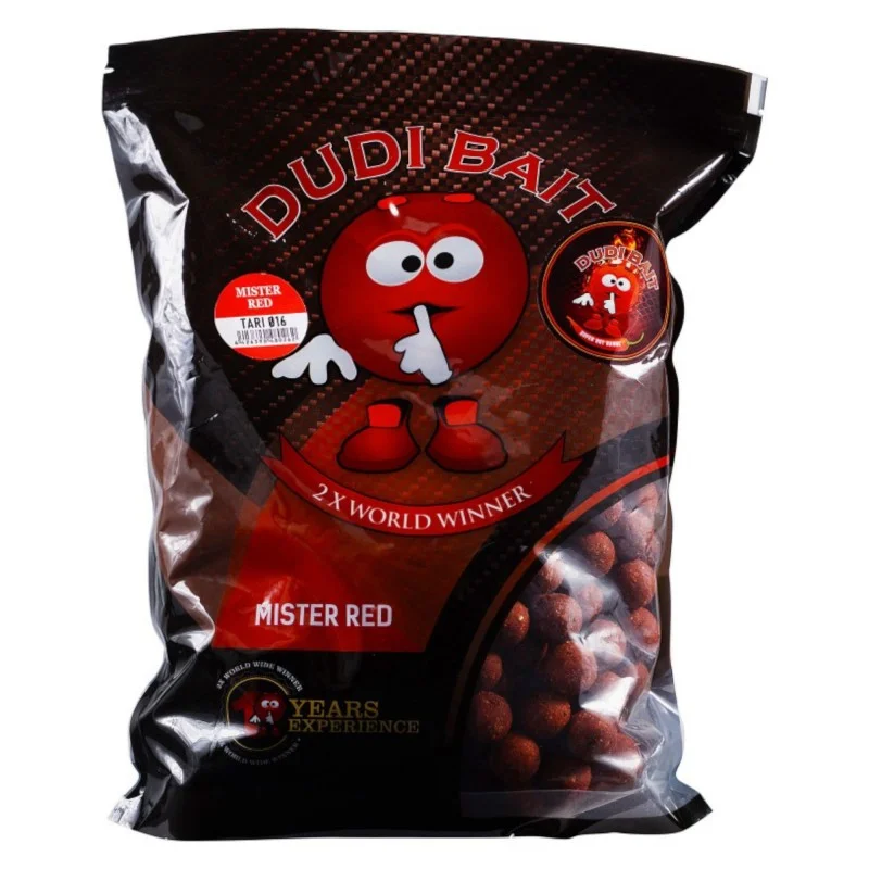 Dodaj do koszyka Kulki Zanętowe Dudi Bait Mister Red Super Hot Solubile Szybko Pracujące 24mm 1kg