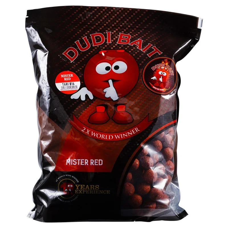 Kulki Zanętowe Dudi Bait Mister Red Tari Wolno Pracujące 16mm 1kg Nie przegap