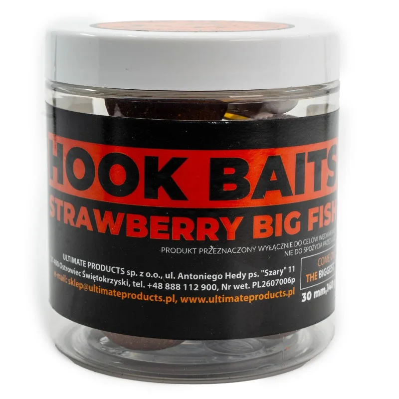 Super okazja Kulki Haczykowe Utimate Products Strawberry Big Fish 30mm