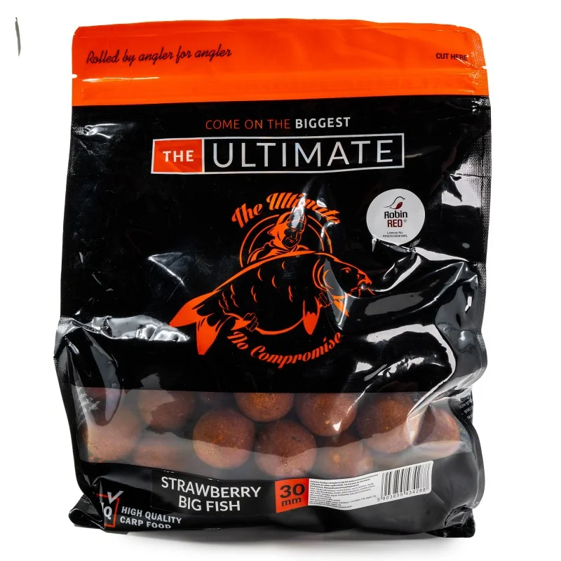 Nowość Kulki Zanętowe Ultimate Products Strawberry Big Fish 30mm 1kg