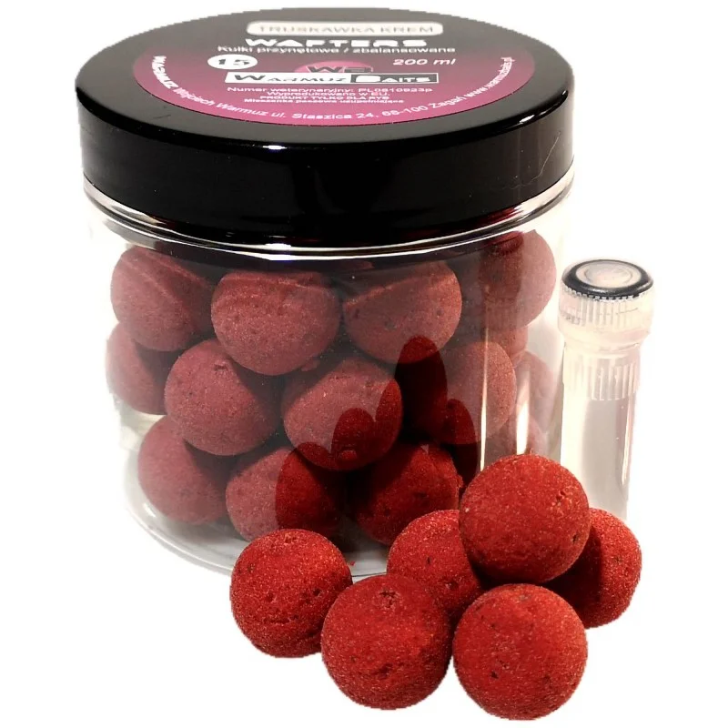 Ekspresowa dostawa Kulki Warmuz Baits Truskawka Krem Wafters 15mm + Dopalacz