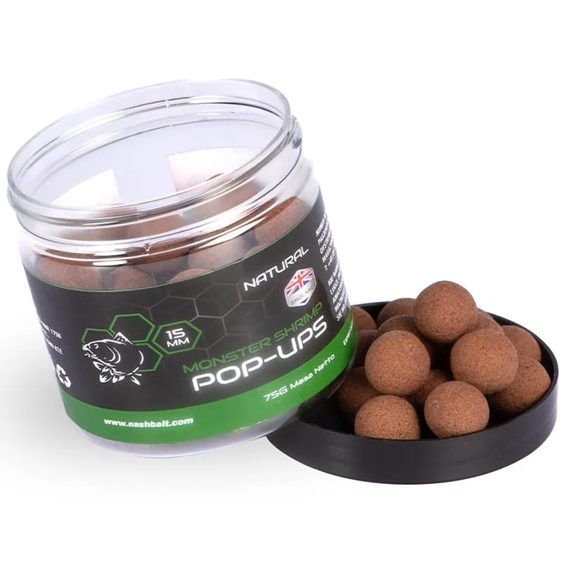 Kulki Nash Monster Shrimp Pop Ups 12mm 75g Natural Ograniczona ilość