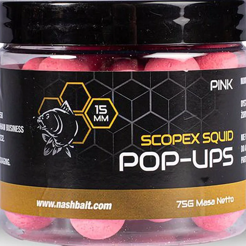 Nie przegap Kulki Nash Scopex Squid Pop Ups 12mm 75g Pink