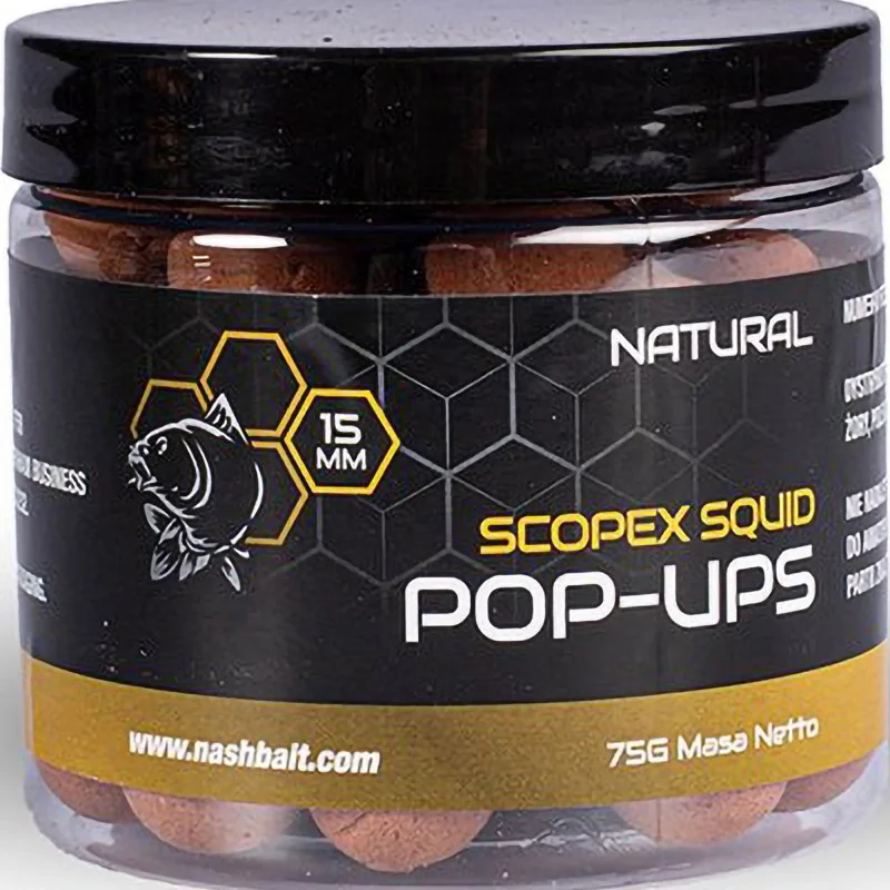 Nowość Kulki Nash Scopex Squid Pop Ups 12mm 75g Natural