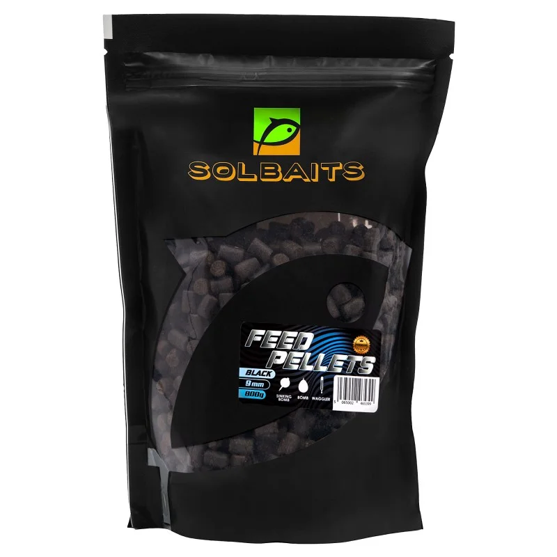 Ograniczona ilość Pellet Solbaits Feed Black 9mm 800g
