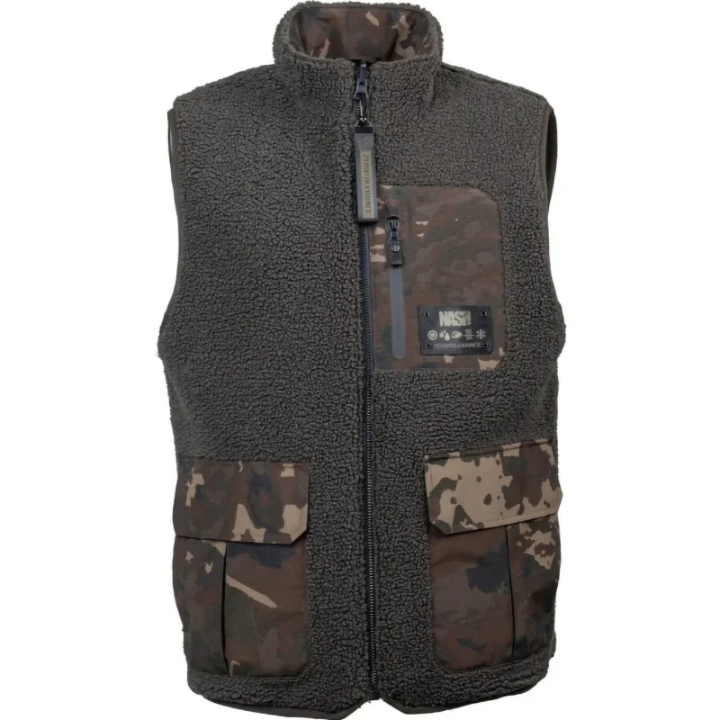 Zniżka Kurtka Nash Zero Tolerance Sherpa Fleece Reversible Body Warmer - S