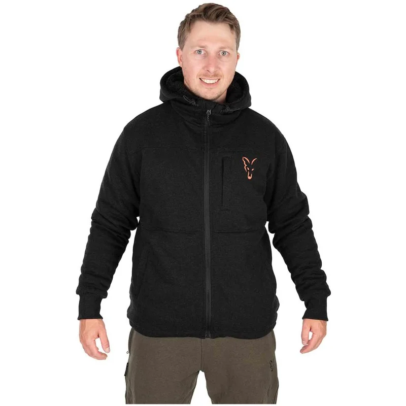 Kurtka Fox Collection Sherpa Jacket Black/Orange - XXXL Darmowy zwrot