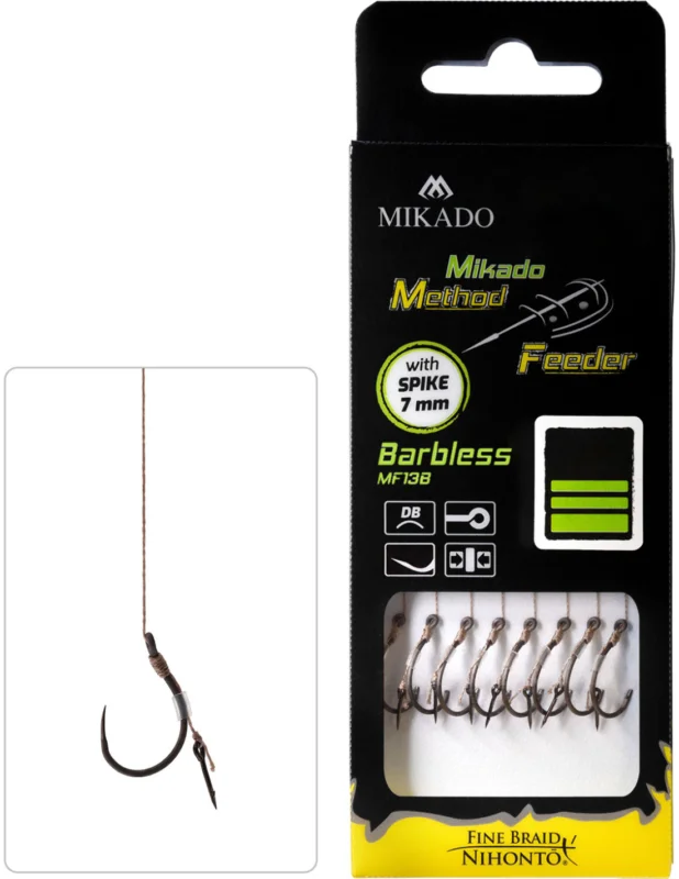 Przypony Mikado Method Feeder MF13 Na Plecionce Z Igłą - roz. 4 Łatwy zwrot