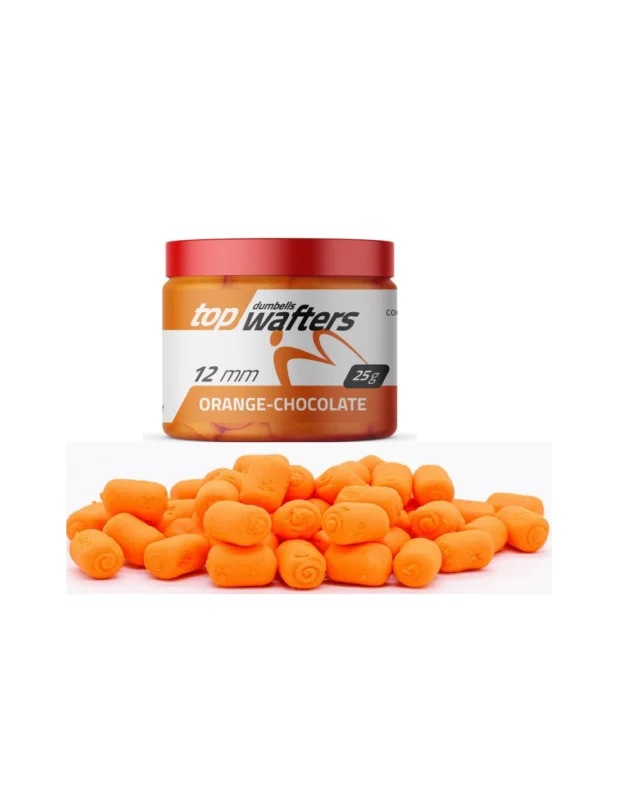 Wyjątkowa oferta Dumbells MATCHPRO Wafters Oran-Chocolate 12mm 25g