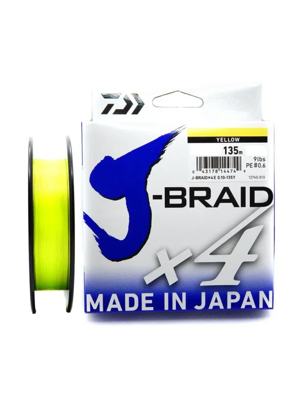 Szybka wysyłka Plecionka Daiwa J-Braid X4 Yellow 135m 0.13mm
