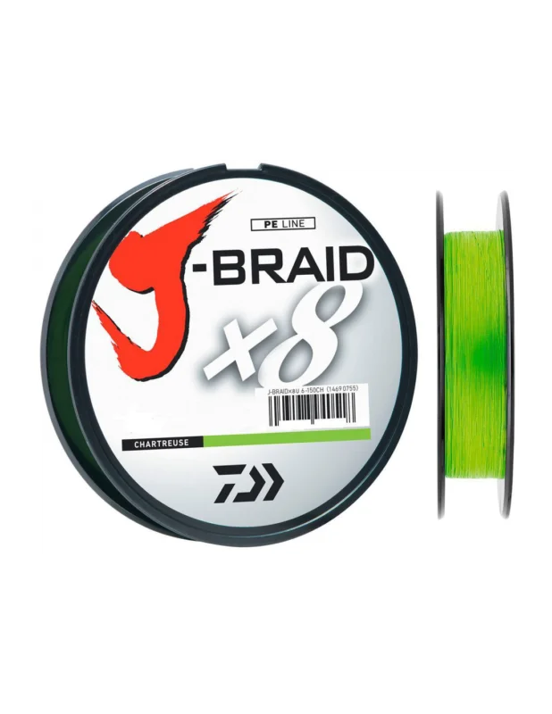 Plecionka Daiwa J-Braid X8 0,16mm/150m, chartreuse Ostatnie sztuki