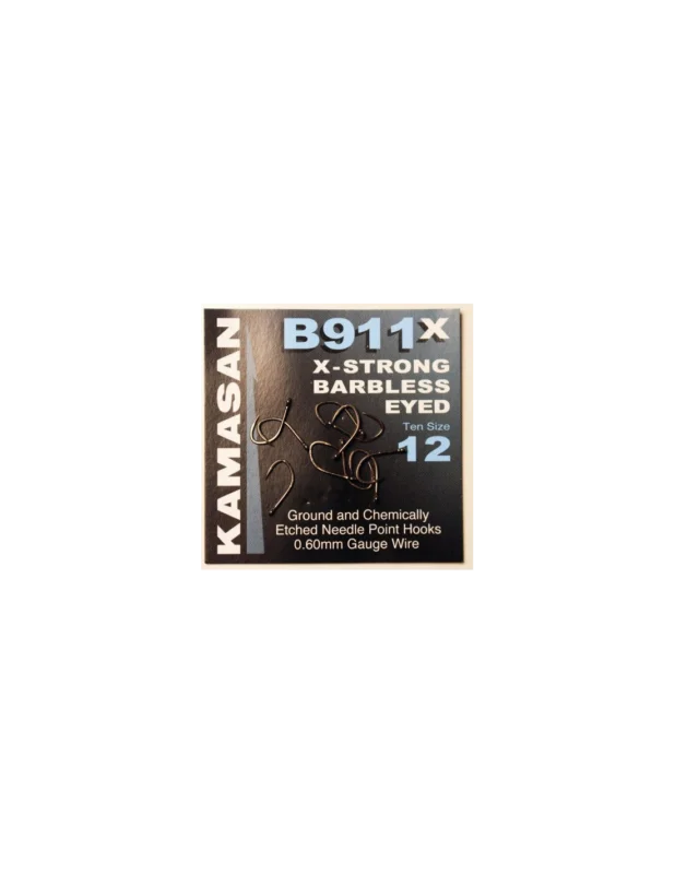 Haczyki Kamasan B911 X-Strong Eyed Barbless – rozmiar 18 Szybka dostawa