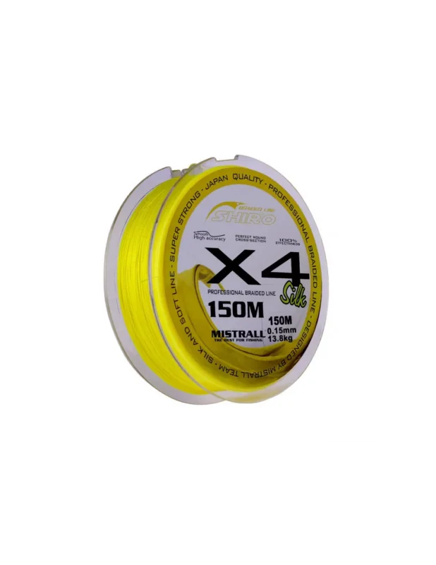 Plecionka Mistrall Shiro Fluo 150m x4 0,08mm Ograniczona ilość