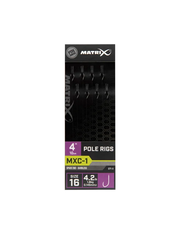 Przypony Matrix MXC-1 Pole Rig 10cm - 16 - 0,145mm Hit cenowy